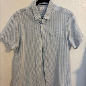7 Diamonds Light Blue Patterned Short Sleeve Shirt